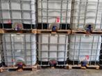 Ibc containers van 1075 L op houten pallets ( Tonnen,vaten ), Met kraantje, Kunststof, 150 liter of meer, Zo goed als nieuw