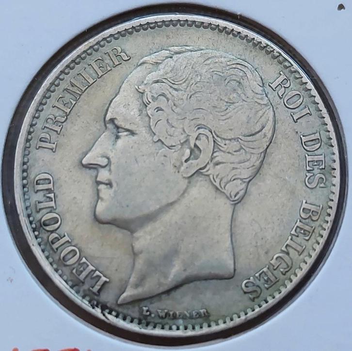 2½ Francs 1850 (groot hoofd) Leopold I / Zeldzaam !!, Postzegels en Munten, Munten | België, Losse munt, Zilver, Ophalen of Verzenden