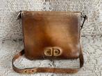 DELVAUX vintage cognac leren tas, Handtassen en Accessoires, Ophalen of Verzenden, Leer