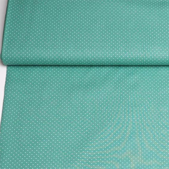 5611) 140x50cm Coton à pois verts, Hobby & Loisirs créatifs, Tissus & Chiffons, Neuf, Coton, 120 cm ou plus, 30 à 200 cm, Vert