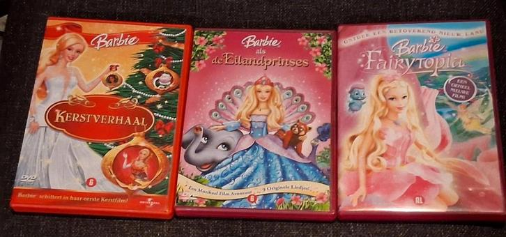 3 dvd´s met Barbie tekenfilms, Cd's en Dvd's, Dvd's | Tekenfilms en Animatie, Zo goed als nieuw, Amerikaans, Tekenfilm, Alle leeftijden