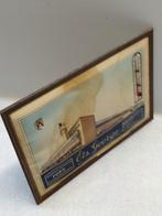 Ancienne publicité garage Ford avec thermomètre fonctionnel, Enlèvement ou Envoi, Utilisé, Panneau publicitaire