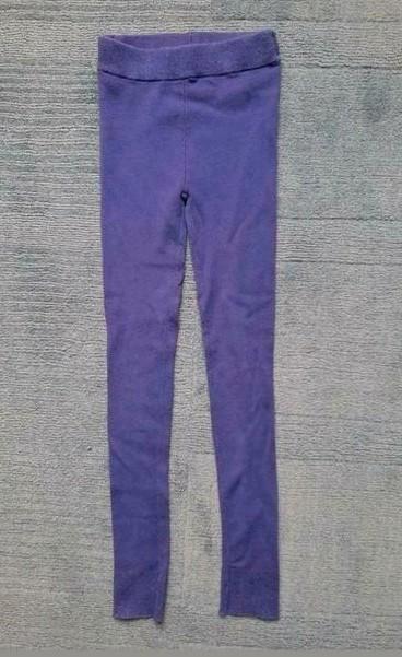 Warme blauwe legging met glitterrand maat 140, Kinderen en Baby's, Kinderkleding | Maat 140, Gebruikt, Ophalen of Verzenden