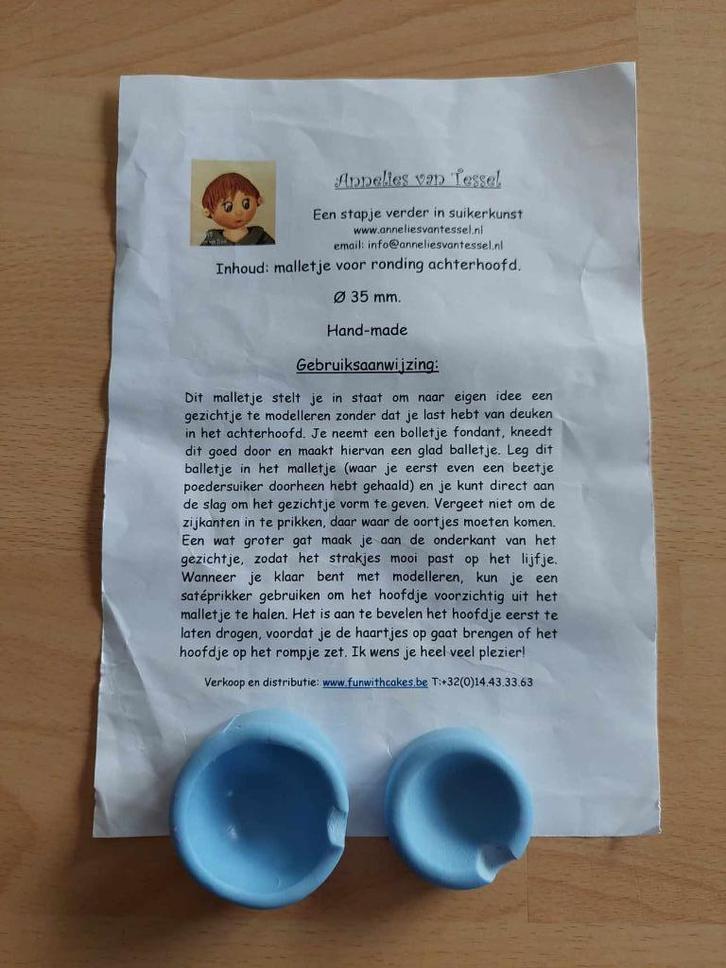 Malletjes voor ronding achterhoofd - Annelies van Tessel, Hobby en Vrije tijd, Taarten en Cupcakes maken, Zo goed als nieuw, Overige typen