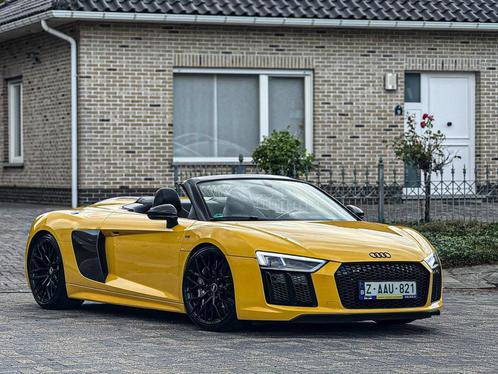Audi R8 Spyder Cabrio V10 Carbon pakket Yellow Vegas, Auto's, Audi, Bedrijf, Te koop, R8, Benzine, Euro 6, Cabriolet, 3 deurs