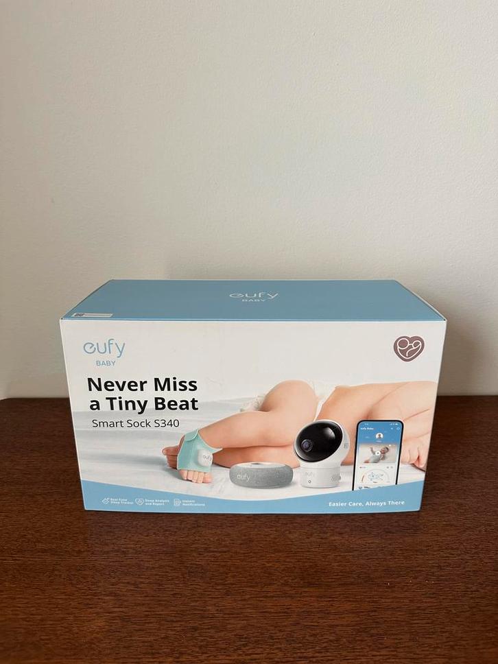 Eufy Smart Sock S340 Babymonitor | 2K | Wit, Kinderen en Baby's, Babyfoons, Zo goed als nieuw, Camera, Digitaal, Terugspreekfunctie