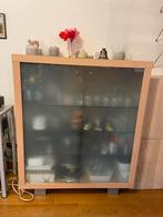 Vitrine/barkast licht eik en glas Aurora Frame, Huis en Inrichting, Ophalen, Gebruikt