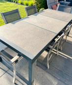 Degelijke stevige tuintafel met 6 stoelen., Tuin en Terras, Tuintafels, Ophalen, Gebruikt