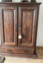 Eiken kast (massief hout) zeer stevig!, Antiek en Kunst, Ophalen