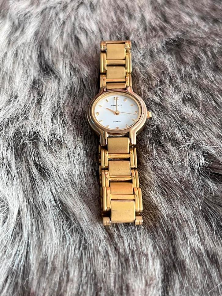 Rodania dameshorloge, Handtassen en Accessoires, Horloges | Dames, Zo goed als nieuw, Polshorloge, Overige merken, Goud, Ophalen