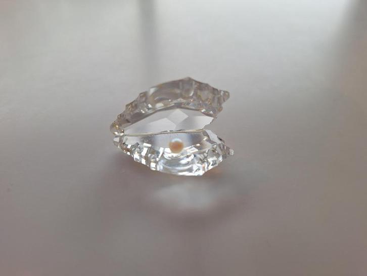 Figurine huitre et perle cristal, Verzamelen, Swarovski, Zo goed als nieuw, Figuurtje, Ophalen of Verzenden