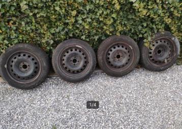 4 originele 15 inch stalen velgen Peugeot 207 SW (4x108) beschikbaar voor biedingen