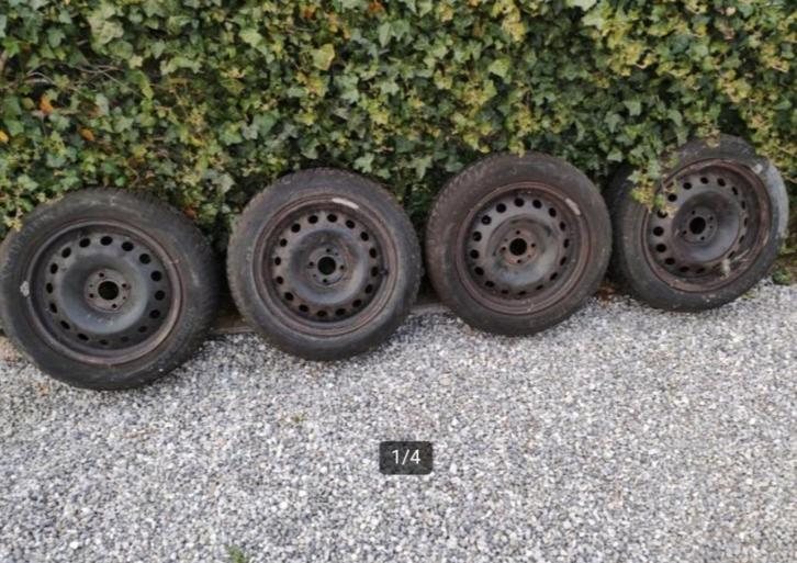 4 originele 15 inch stalen velgen Peugeot 207 SW (4x108), Auto-onderdelen, Overige Auto-onderdelen, Citroën, Peugeot, Gebruikt