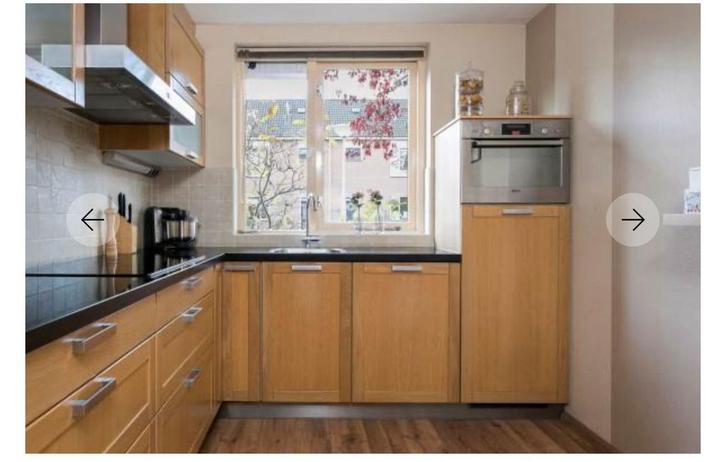 Massief Eiken Kwaliteits Keuken + Bosch + GEDEMONTEERD, Huis en Inrichting, Keuken | Complete keukens, Hoekkeuken, Graniet of Steen