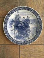 Delfts blauw bord - Huwelijkskoets, Antiek en Kunst, Ophalen