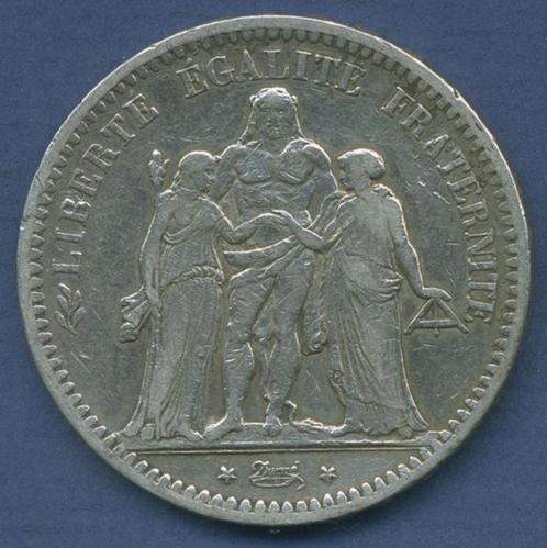 Frankrijk 5 francs, 1849 Hercules A Parijs, Postzegels en Munten, Munten | Europa | Niet-Euromunten, Losse munt, Frankrijk, Zilver
