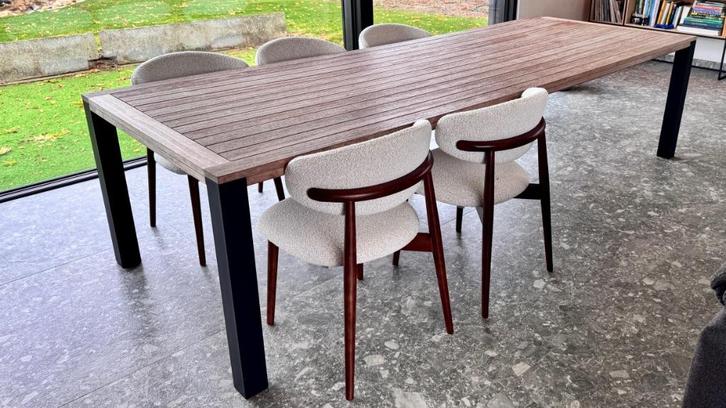 Grote Houten Tafel - Ruim, Stoer en Klaar voor een Make-Over, Huis en Inrichting, Tafels | Eettafels, Gebruikt, 100 tot 150 cm