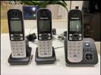 Téléphones fixes sans fil - 3 combinés, Telecommunicatie, Vaste telefoons | Handsets en Draadloos, Gebruikt, Ophalen, 3 handsets