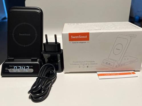 SwanScout 4-in-1 inductielader voor iPhone 15/14/13/12/11, Telecommunicatie, Mobiele telefoons | Telefoon-opladers, Nieuw, Ophalen of Verzenden