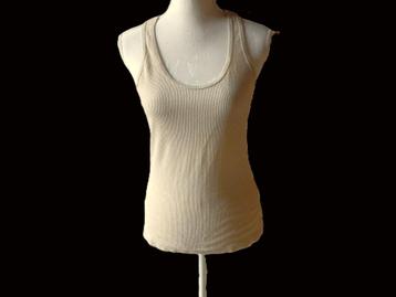 (86)- top femme t.38 beige doré - stradivarius - beschikbaar voor biedingen