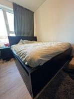Malm bed IKEA, Huis en Inrichting, Slaapkamer | Bedden, 180 cm, Zo goed als nieuw, Hout, Zwart
