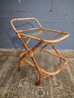 Vintage theewagen trolley serveerwagen rotan., Ophalen