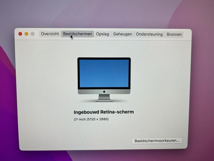iMac 27inch 5K (late 2015), Computers en Software, Apple Desktops, Zo goed als nieuw, iMac, HDD en SSD, 3 tot 4 Ghz, 8 GB, Ophalen