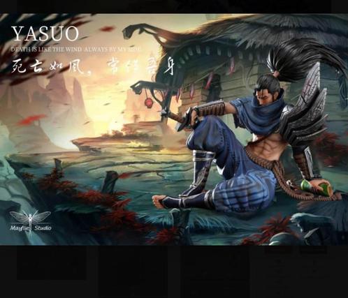 League of Legends mayflies studio yasuo statue 1/4 scale, Verzamelen, Beelden en Beeldjes, Gebruikt, Ophalen of Verzenden