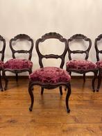 6 stoelen Victoriaanse stijl met ballonvormige rugleuning, Antiek en Kunst, Ophalen