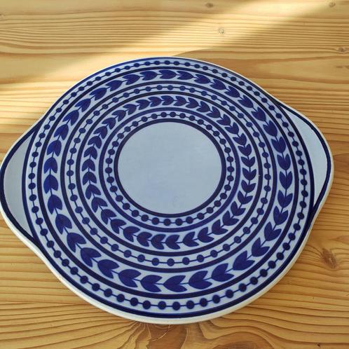 boch handbeschilderde en genummerde taartschotel, Antiek en Kunst, Antiek | Servies los, Ophalen of Verzenden