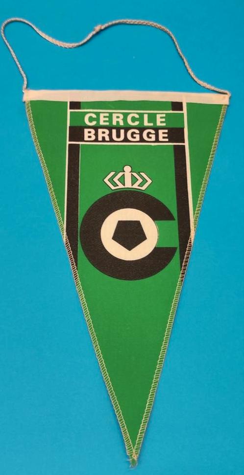 Cercle Brugge 1990 prachtige vintage voetbal vaandel, Diversen, Vlaggen en Wimpels, Zo goed als nieuw, Ophalen of Verzenden