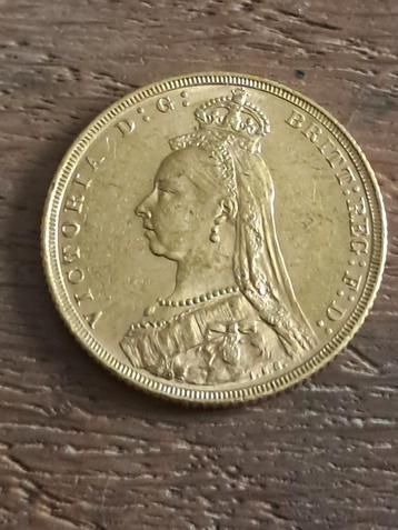 Britse gouden munOriginele Britse gouden Sovereign munt  beschikbaar voor biedingen