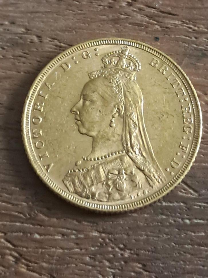 Britse gouden munOriginele Britse gouden Sovereign munt, Postzegels en Munten, Munten | Europa | Niet-Euromunten, Goud, Ophalen