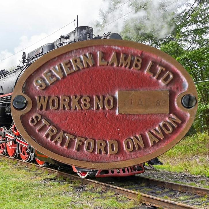 Brons locomotief reclame logo Severn Lamb Ltd. Engeland🚂, Verzamelen, Merken en Reclamevoorwerpen, Gebruikt, Overige typen, Ophalen of Verzenden