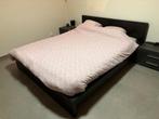 Ikea Malm Bed met 2 nachtkastjes, lattoflex en matras, Ophalen, Gebruikt, Zwart, Tweepersoons