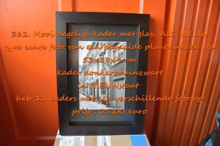362. Mooi degelijke kader met glas, ALS NIEUW, Huis en Inrichting, Woonaccessoires | Lijsten, Zo goed als nieuw, 50 tot 75 cm