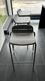 Tabouret au haut en acier 3 tabouret couleurs taupe, Huis en Inrichting, Barkrukken, 3 krukken, Ophalen, Gebruikt, Metaal