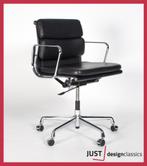 Eames Vitra ea 217 Zwart Leder Chroom (voorraad:16), Comme neuf, Noir, Chaise de bureau, Enlèvement ou Envoi