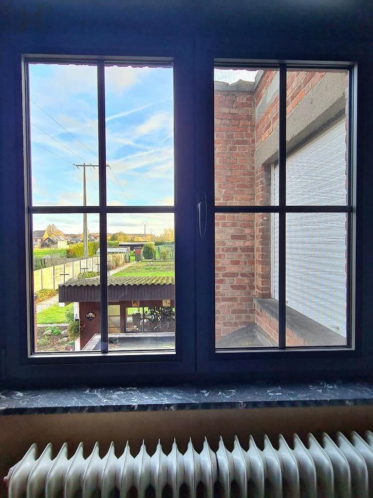 Aluminium dubbel opendraaiend draai kiepraam, Doe-het-zelf en Bouw, Glas en Ramen, Gebruikt, Gevelraam of Ruit, 120 tot 160 cm