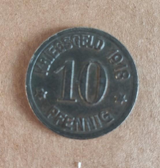 Ooglogsgeld  10 Pfennig - Koblenz, Postzegels en Munten, Munten | Europa | Niet-Euromunten, Losse munt, Duitsland, Ophalen of Verzenden