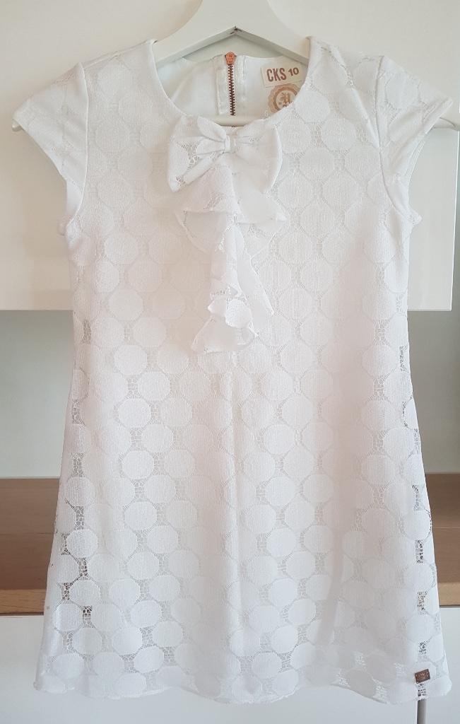 Prachtige, witte jurk 'CKS' (maat: 10j), Enfants & Bébés, Vêtements enfant | Taille 140, Neuf, Robe ou Jupe, Enlèvement ou Envoi