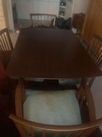 Vintage Retro’50 Eethoek met vier stoelen., Ophalen, Gebruikt, Vintage Retro jaren 50., 4 tot 6 stoelen