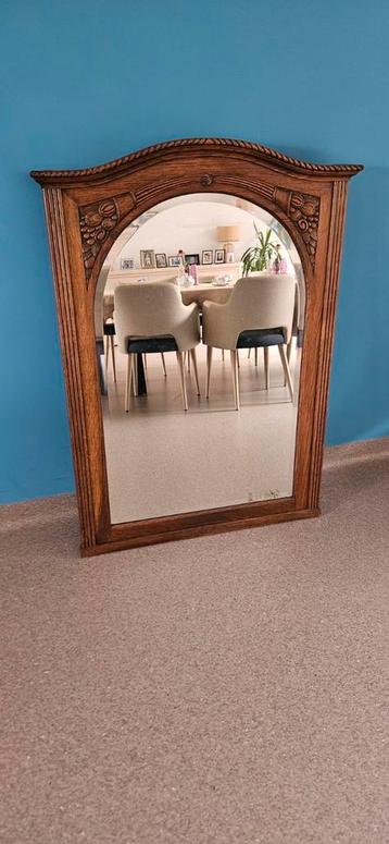 prachtige antieke spiegel met houten lijst - UNIEK STUK beschikbaar voor biedingen