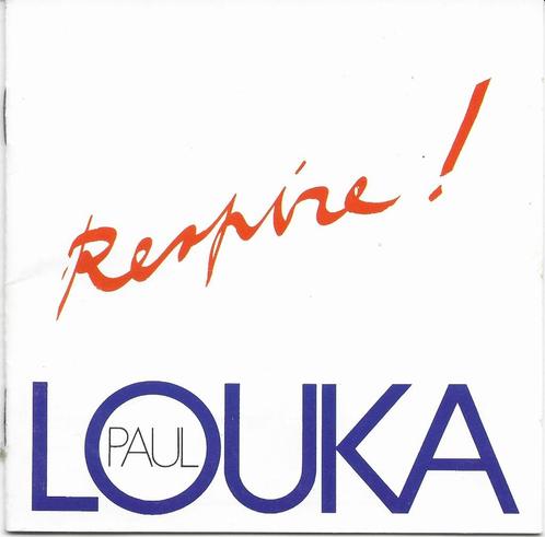 CD Paul Louka : Respire ! (1990), Cd's en Dvd's, Vinyl Singles, Gebruikt, Overige typen, Overige genres, Overige formaten, Ophalen of Verzenden
