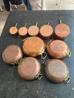 2 X koperen set van 5 pannetjes en 5 schaaltjes, Antiek en Kunst, Ophalen, Koper