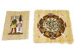 Feuilles de papyrus authentiques avec hiéroglyphes, Antiquités & Art, Enlèvement ou Envoi