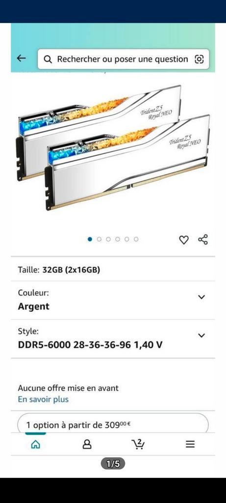 Ddr5 4x16 gb 6000mhz CL28 AMD Expo, Computers en Software, RAM geheugen, Zo goed als nieuw, DDR5, Ophalen