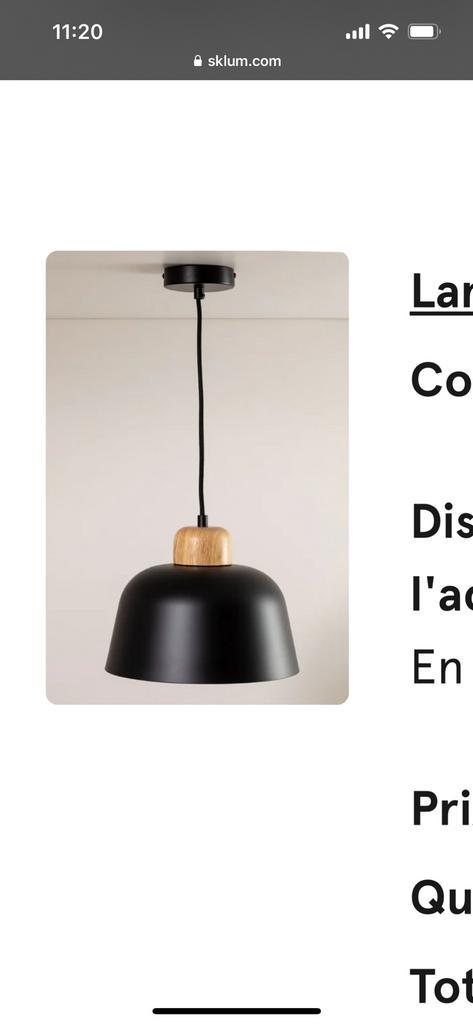 Nouvelles lampes suspendues noires marque Sklum, Huis en Inrichting, Lampen | Hanglampen, Nieuw