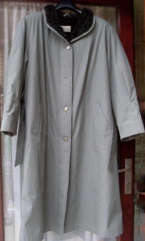 Vintage jas maat 46, Kleding | Dames, Jassen | Winter, Gedragen, Maat 46/48 (XL) of groter, Grijs, Ophalen of Verzenden