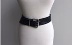 Ceinture large femme en cuir noir, Noir, 3 à 5 cm, Porté, Enlèvement ou Envoi